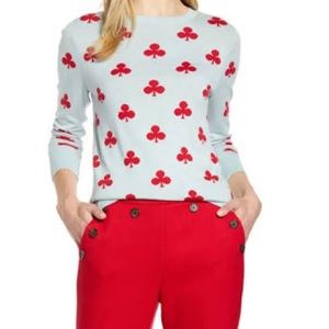 Halogen x Atlantic Pacific blue and reds sweater